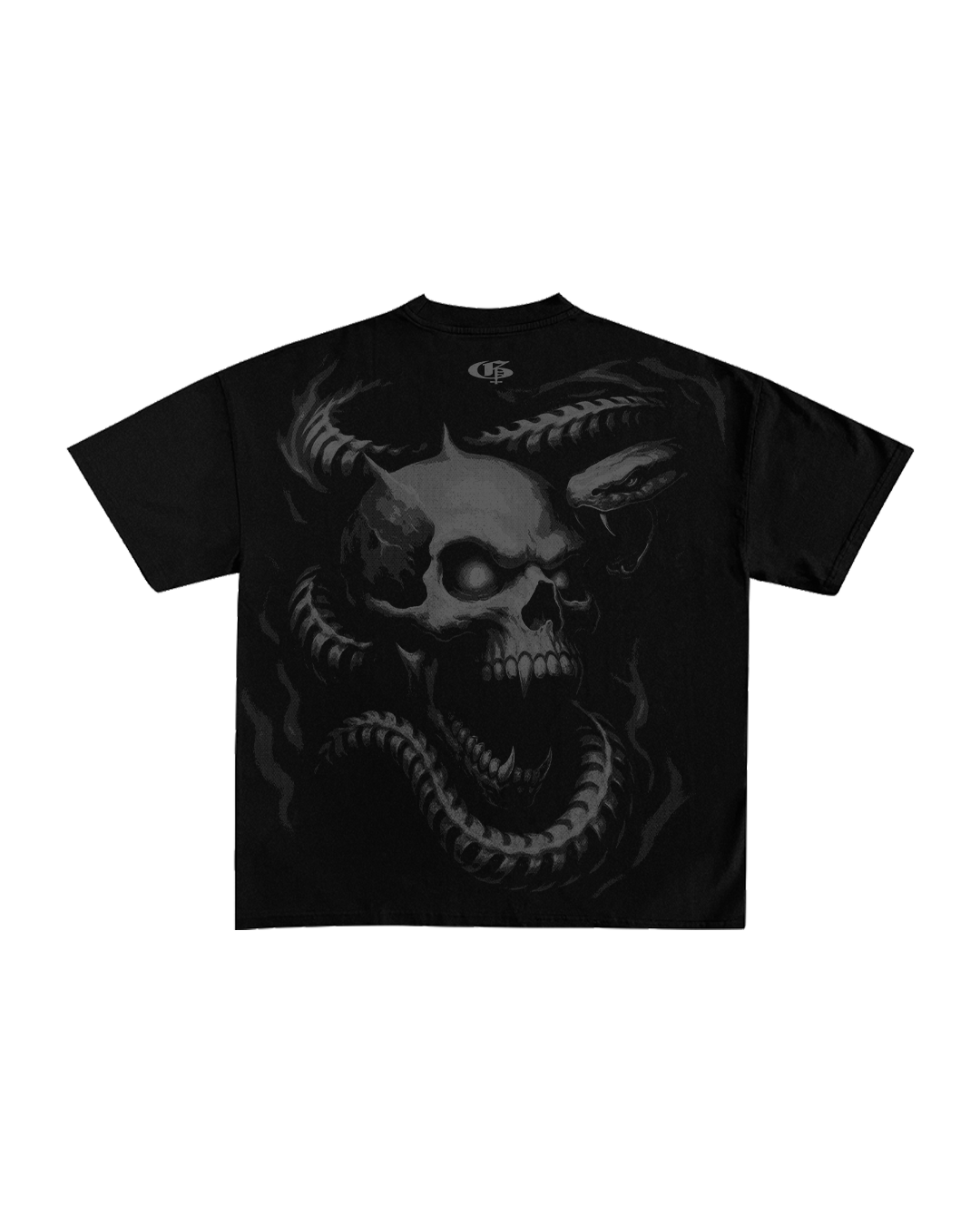 Black Punisher Boxy Oversized Tshirt