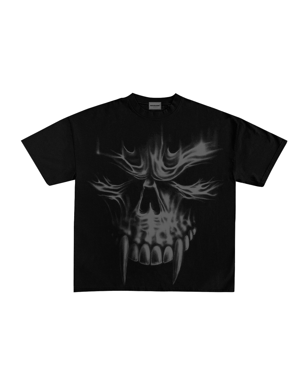 Black Punisher Boxy Oversized Tshirt