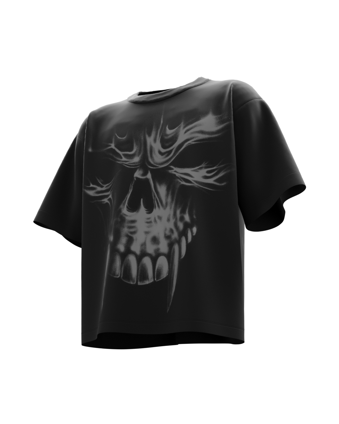 Black Punisher Boxy Oversized Tshirt