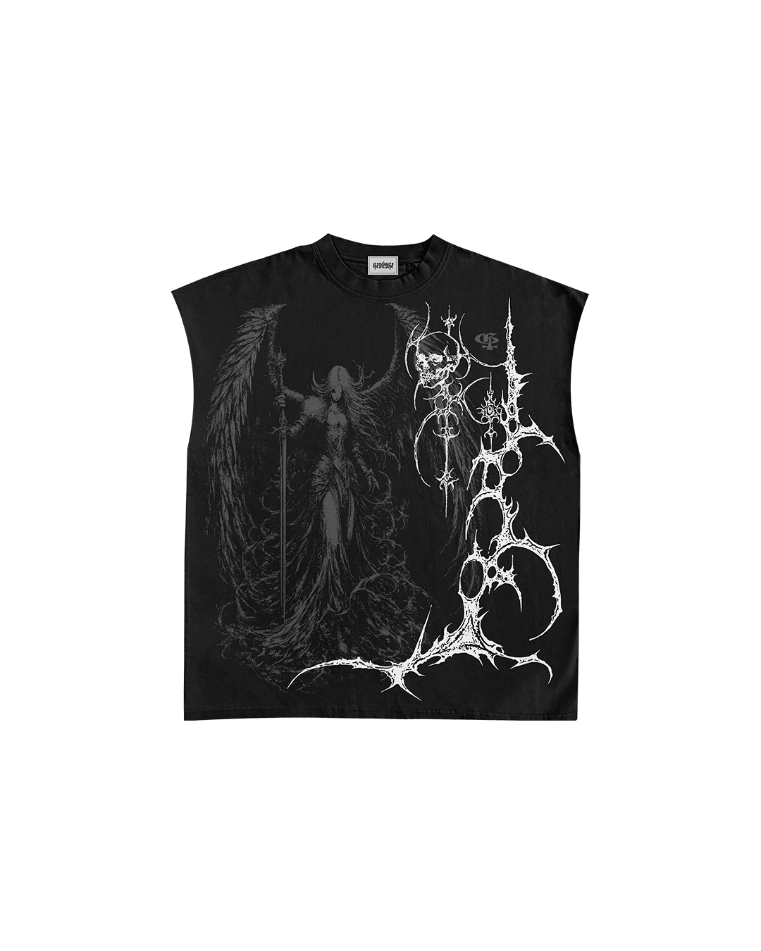 Celest Black Boxy Unisex Vest