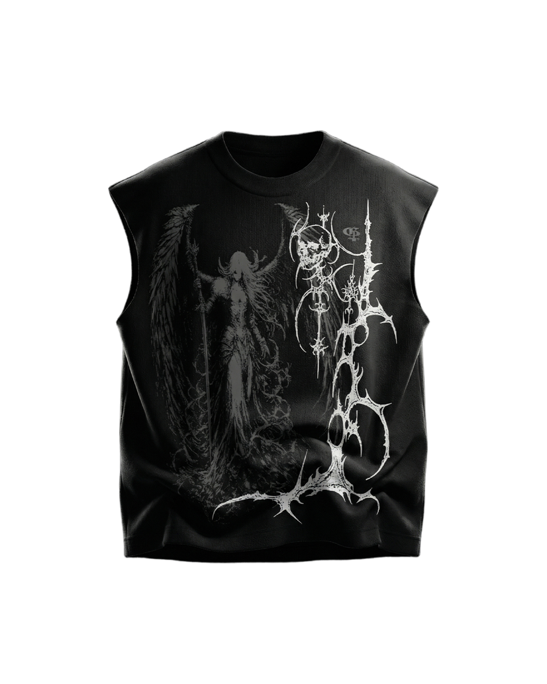 Celest Black Boxy Unisex Vest