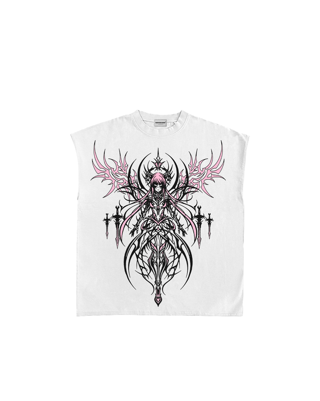 Kayla Unisex White Boxy Vest