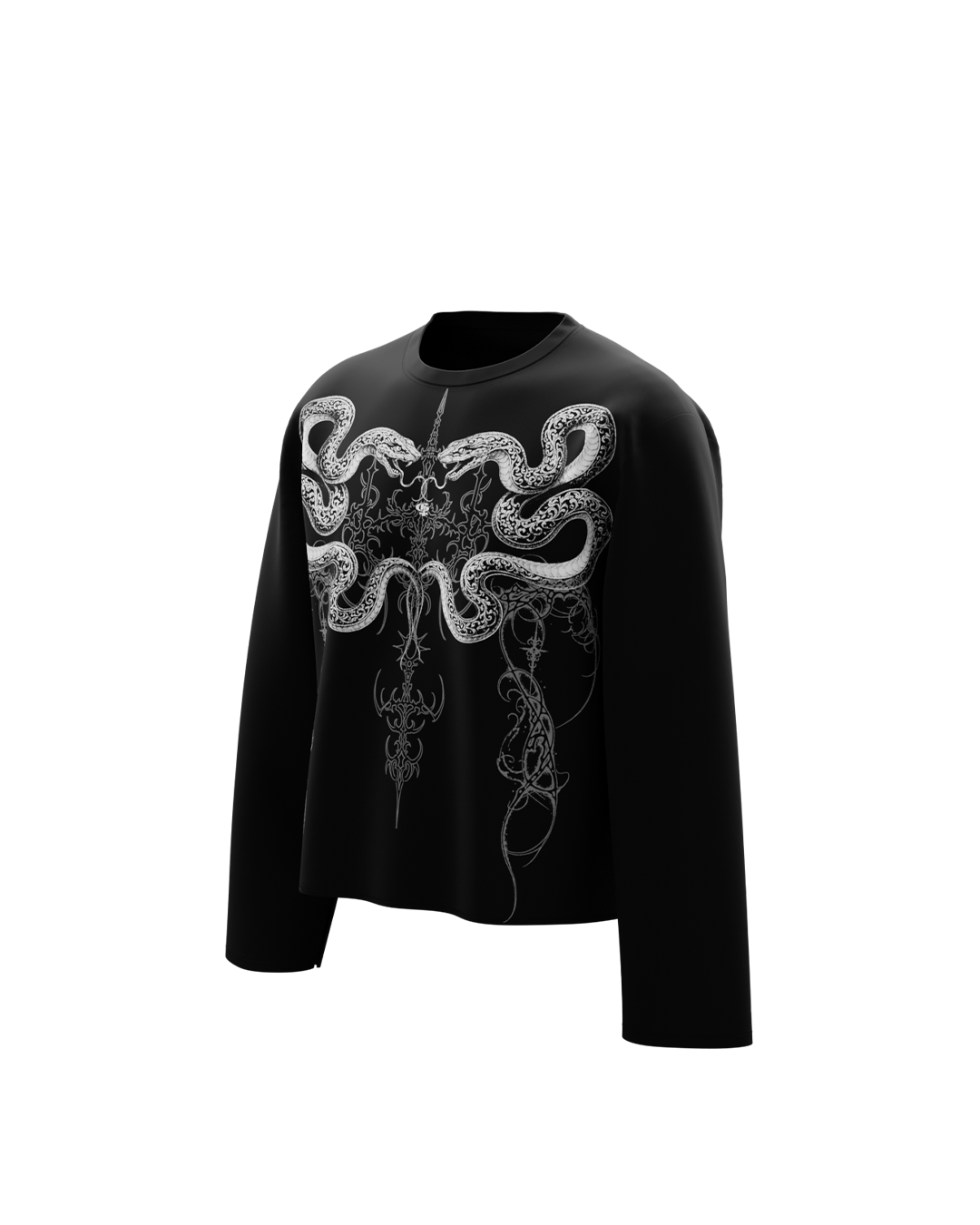 Sheath Black Full Sleeve T Shirt