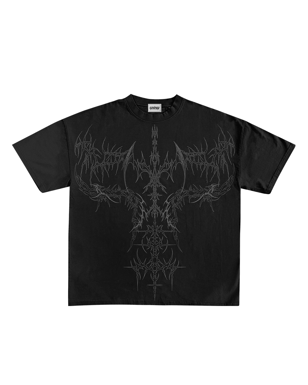Trooper Black Boxy Oversized Tshirt