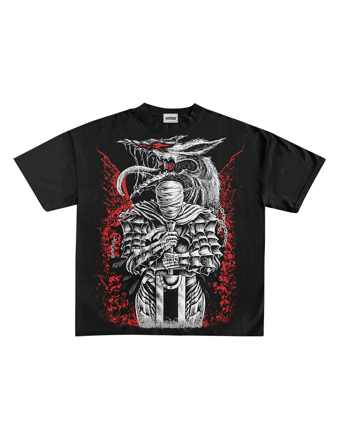 Berserk Black Boxy Oversized Tshirt