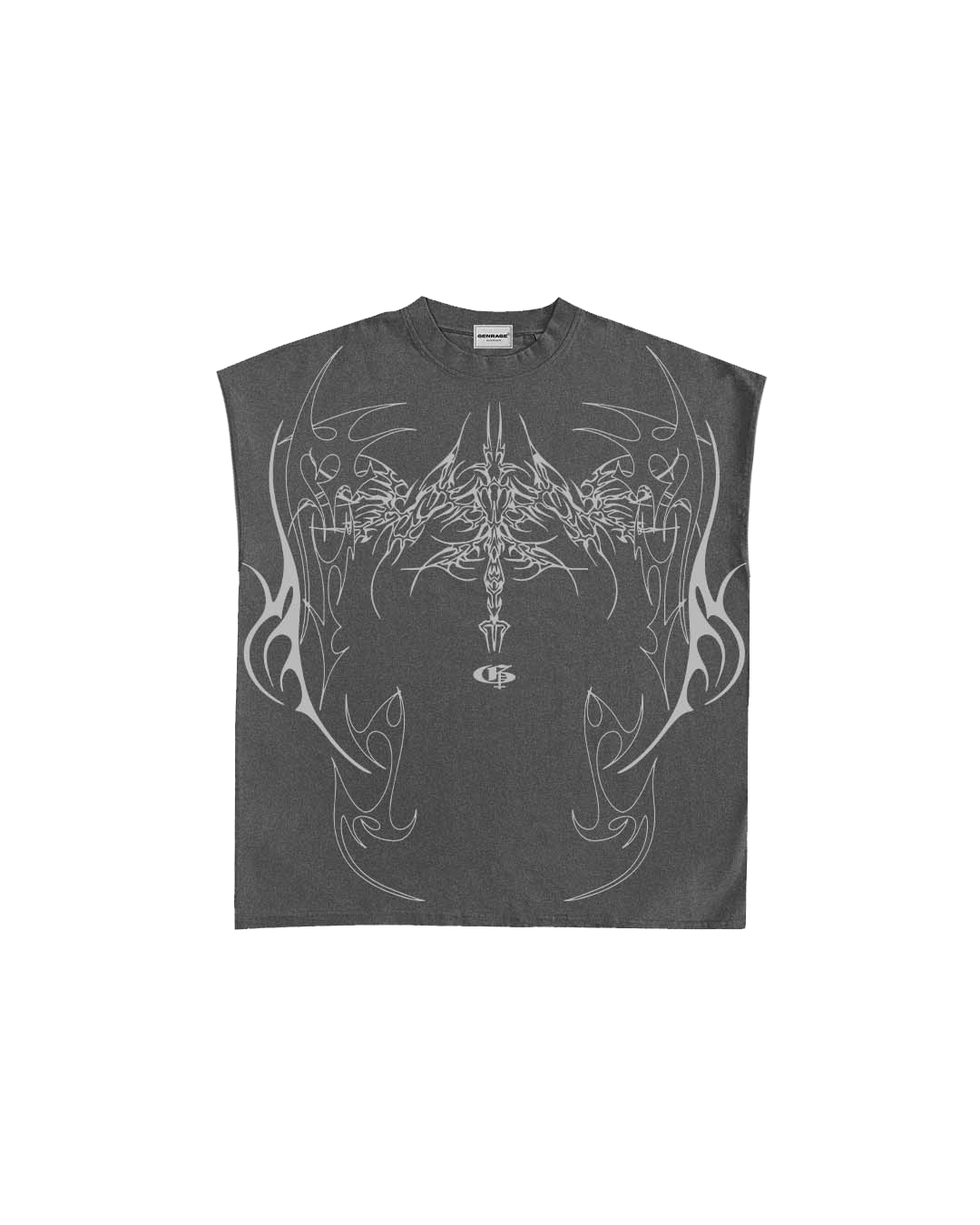 Cipher Dark Grey Unisex Boxy Vest