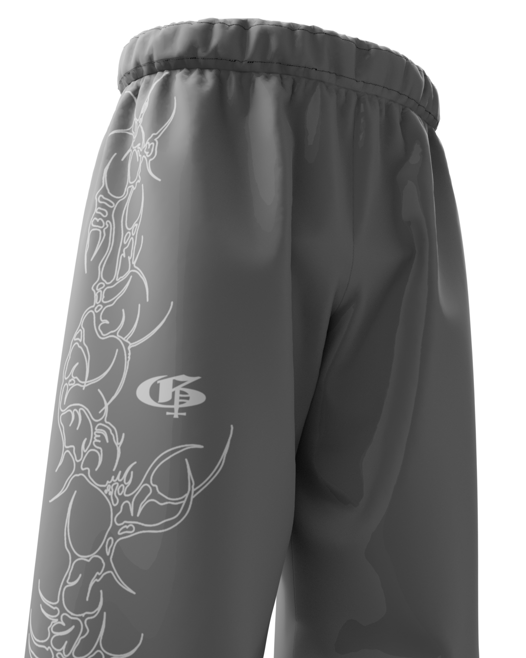 Dark Grey Xyden Unisex Straight Fit Baggy Pants