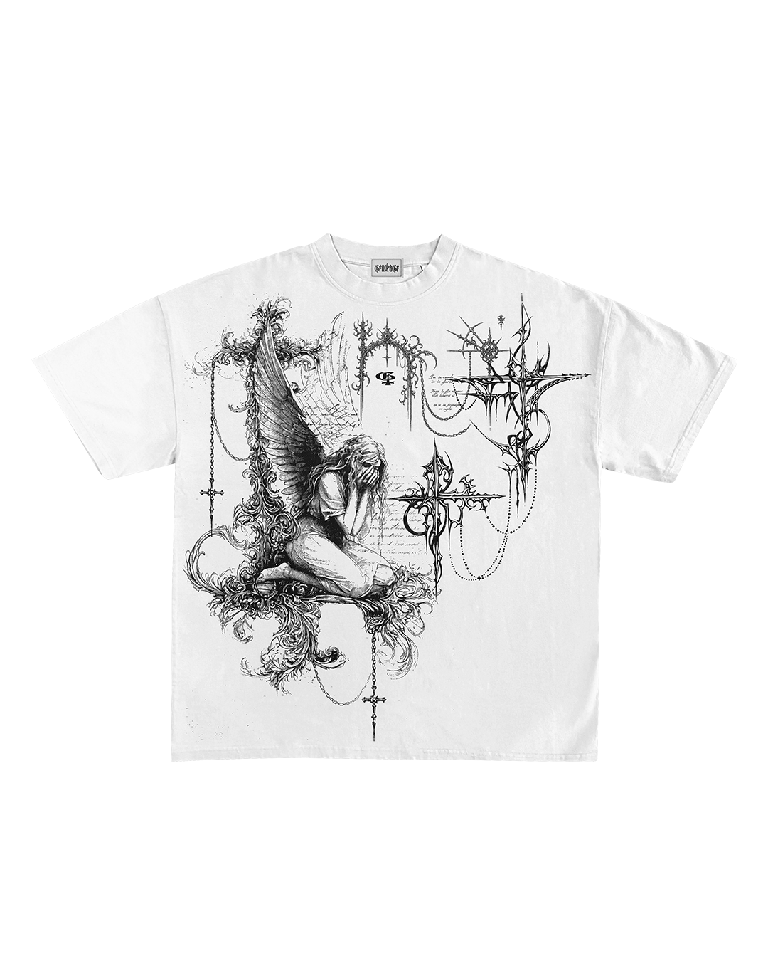 Exile White Boxy Oversized Tshirt
