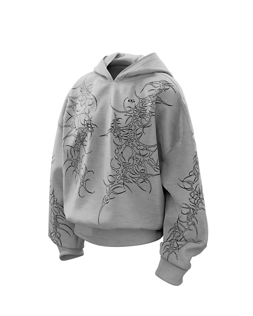 Grey Reaven Boxy Oversized Hoodie
