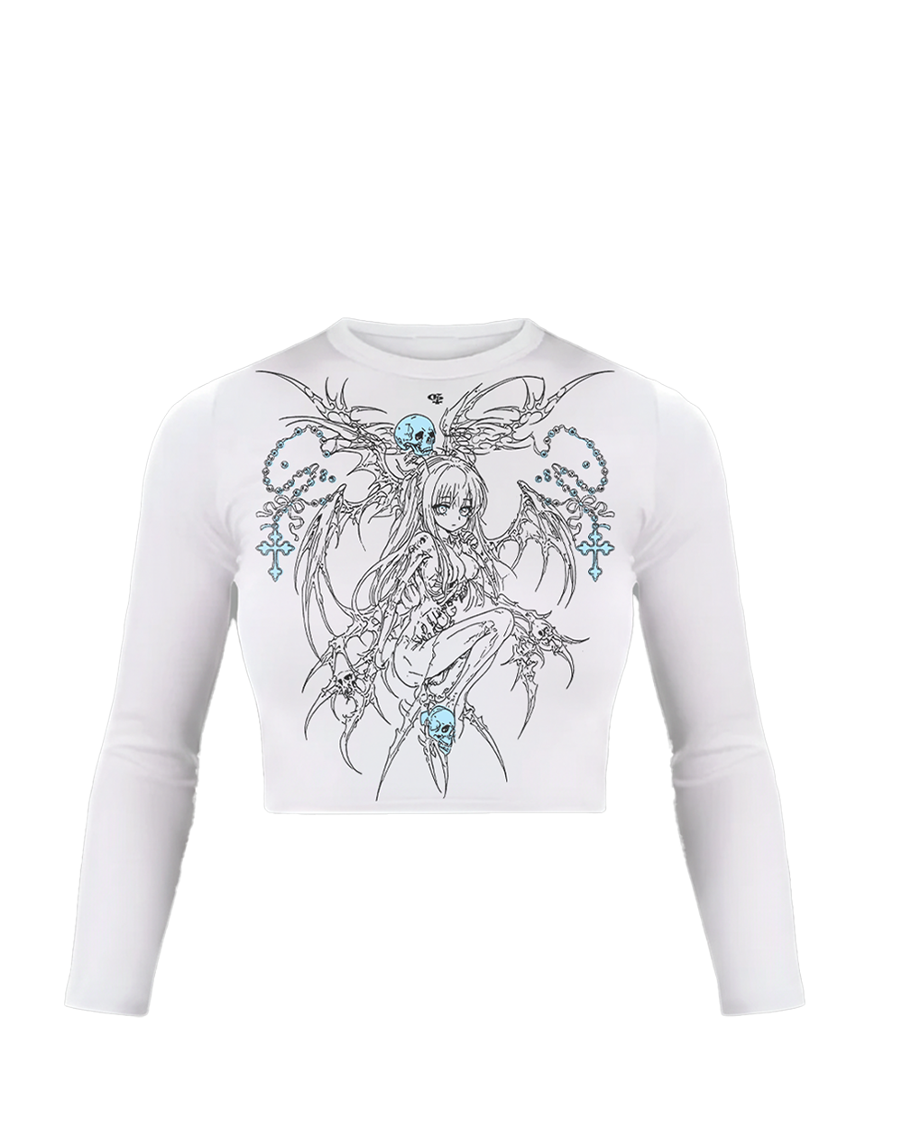 Haze White Long Sleeve Baby Tee
