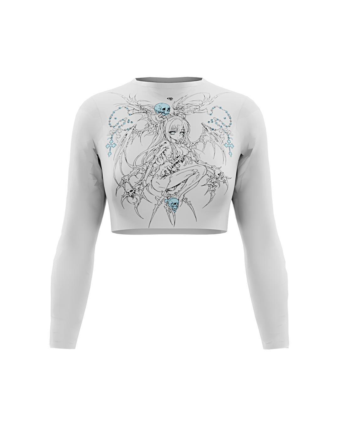 Haze White Long Sleeve Baby Tee