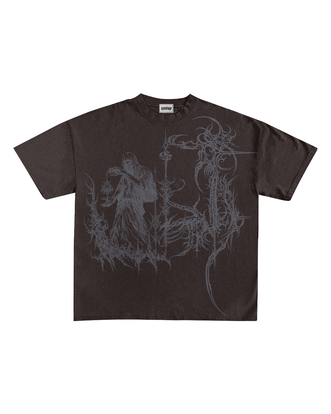 Lumen Dark Grey Boxy Oversized Tshirt
