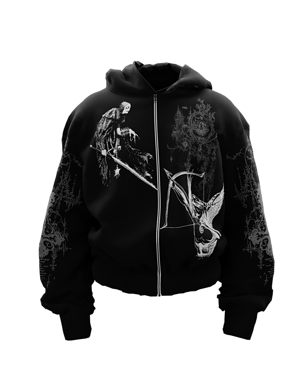 Perish Black Zipper Hoodie