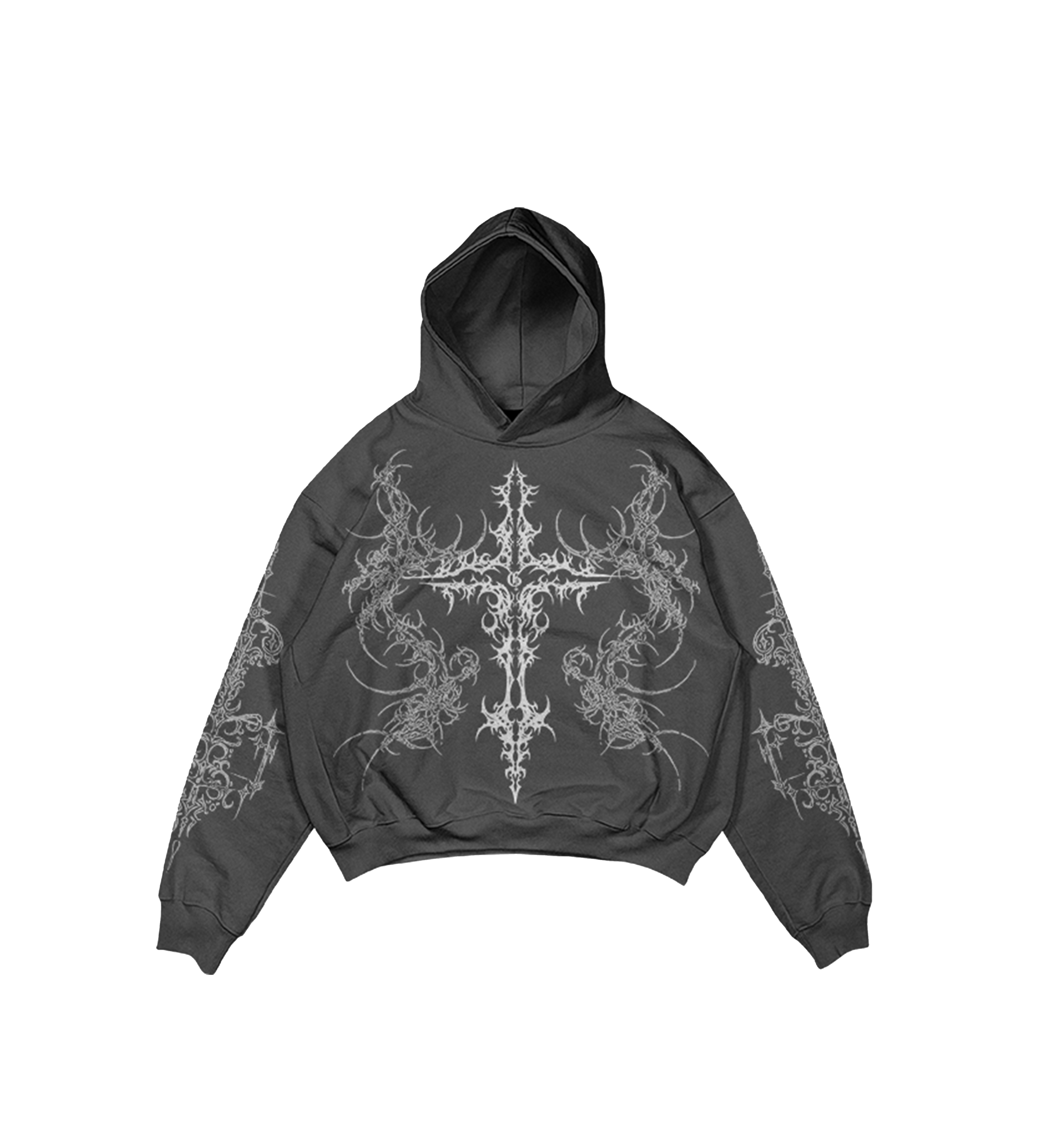 Unholy Dark Grey Boxy Hoodie