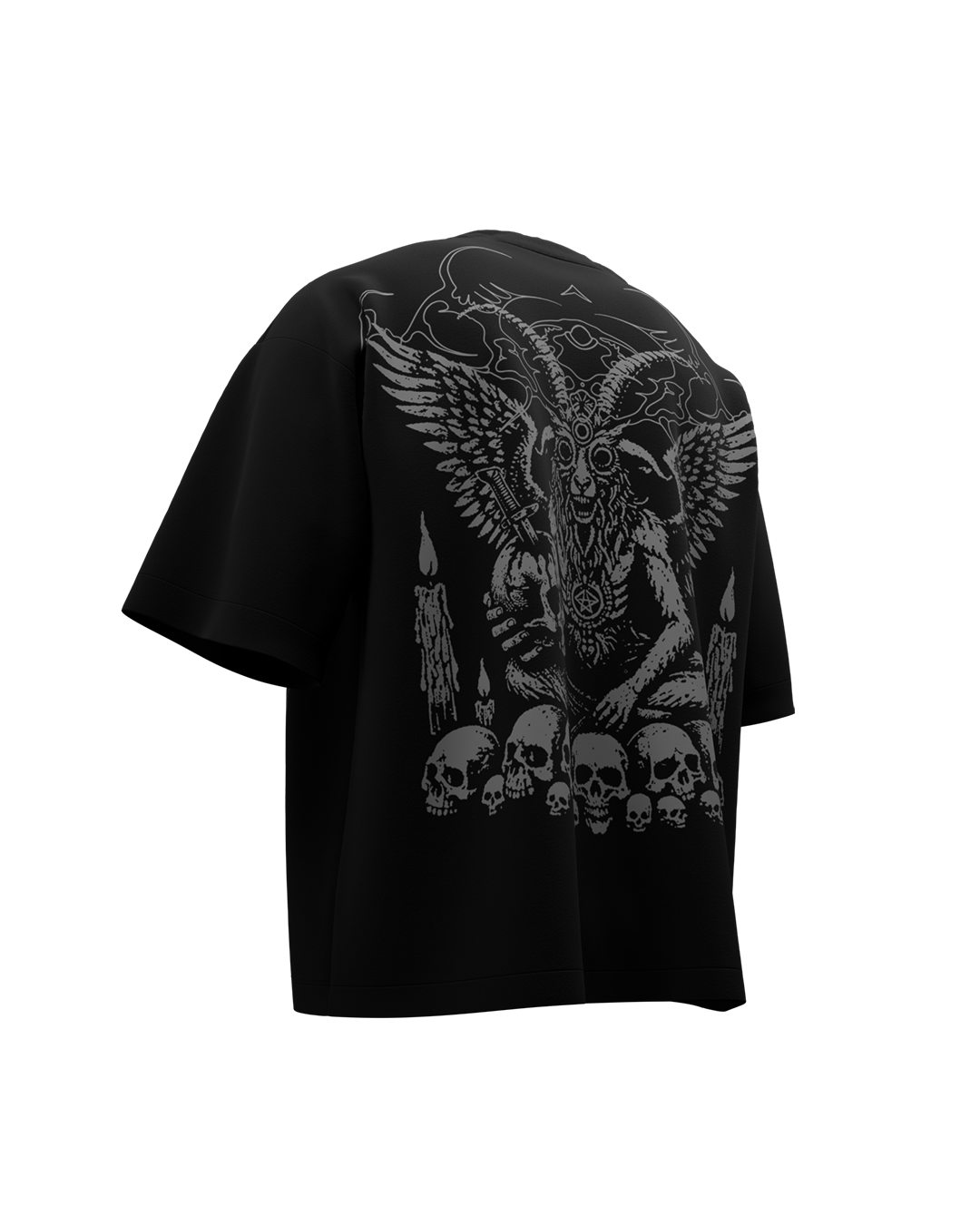 Inked Black Boxy Oversized Tshirt