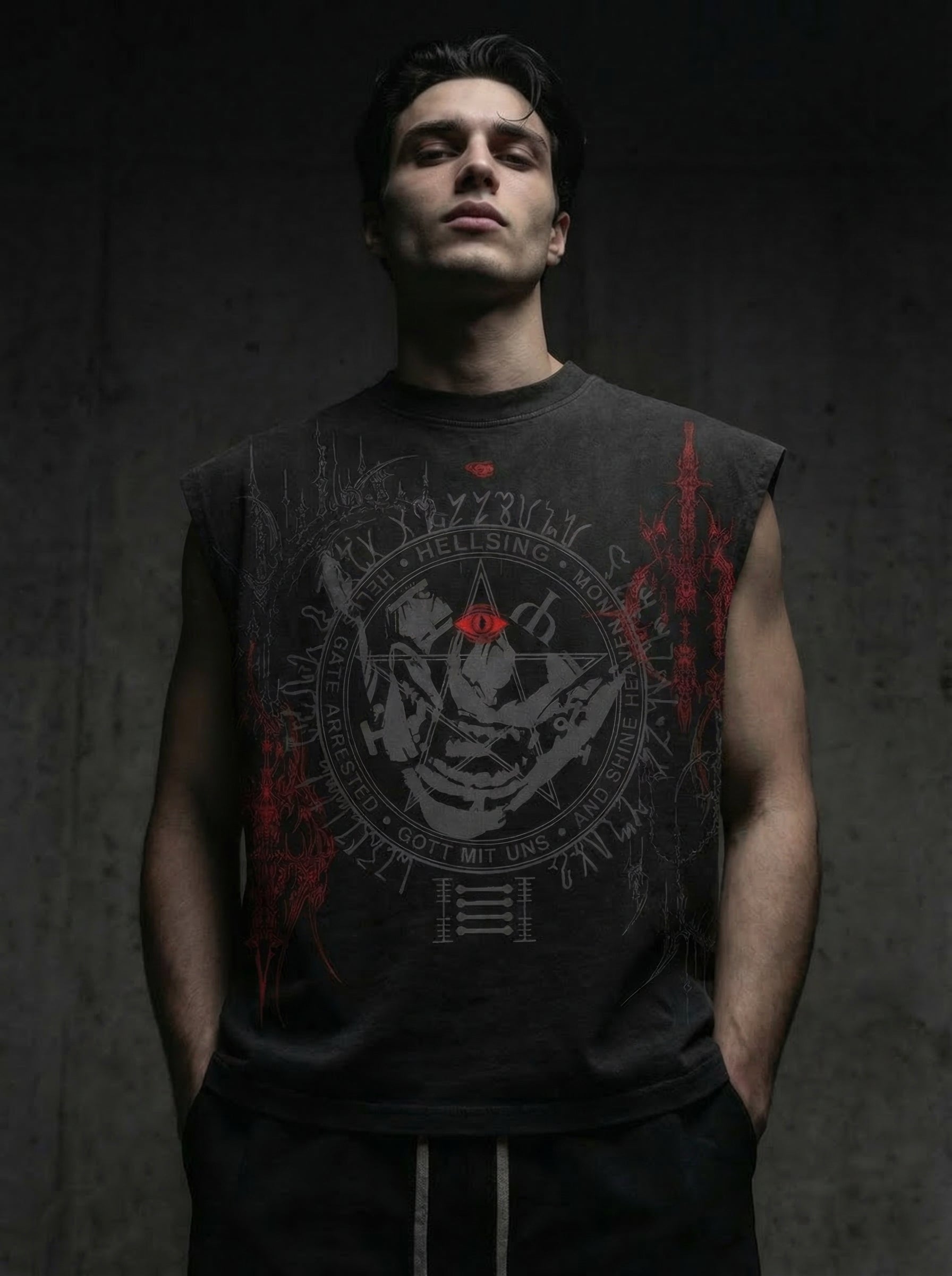 Hellsing Black Boxy Unisex Vest