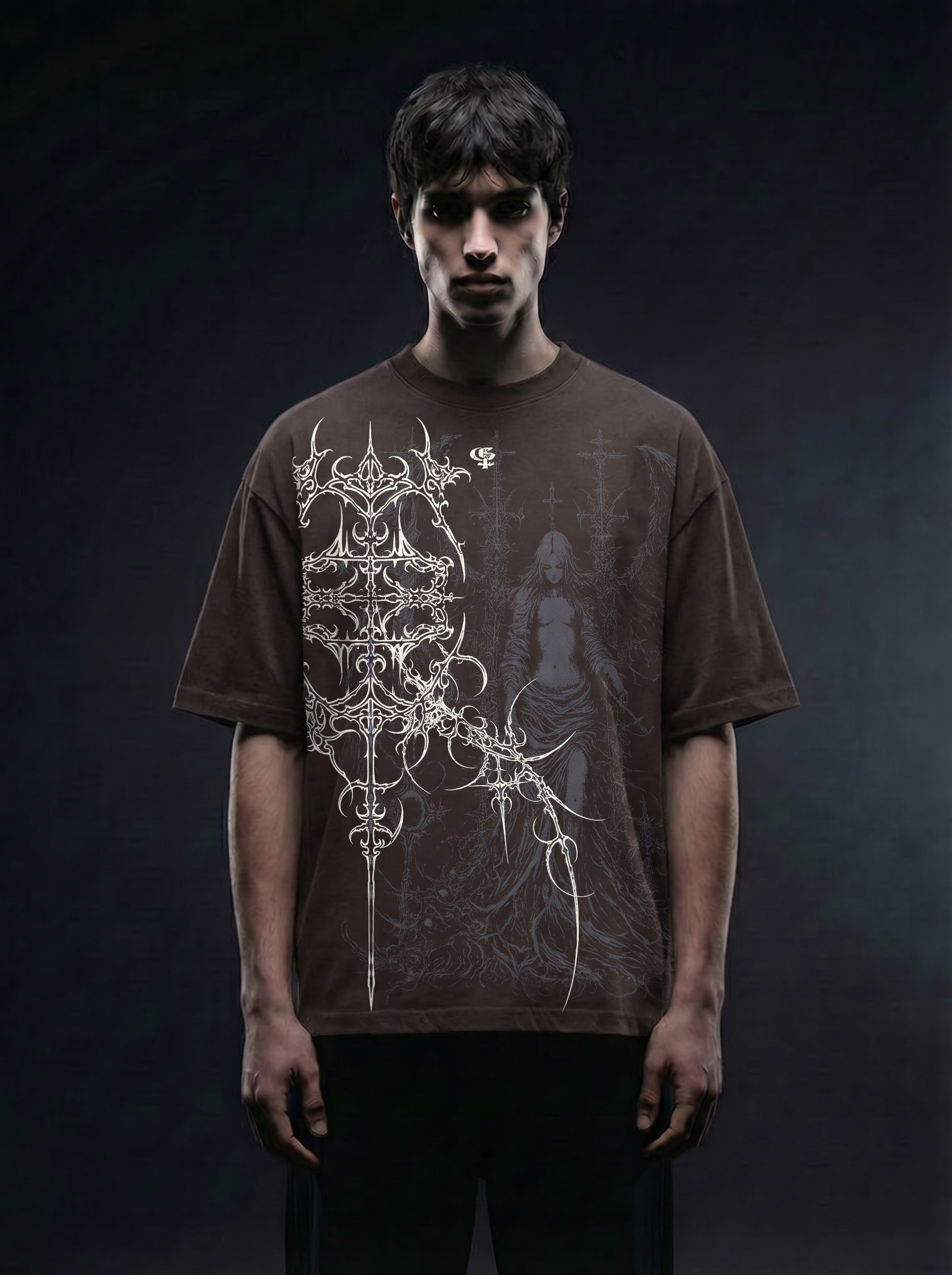 Astra Ash Brown Boxy Oversized Tshirt